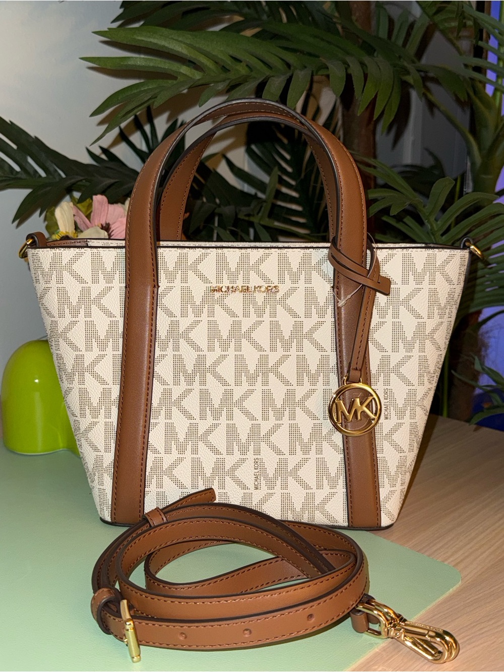 Michael Kors Signature Logo Satchel Bag